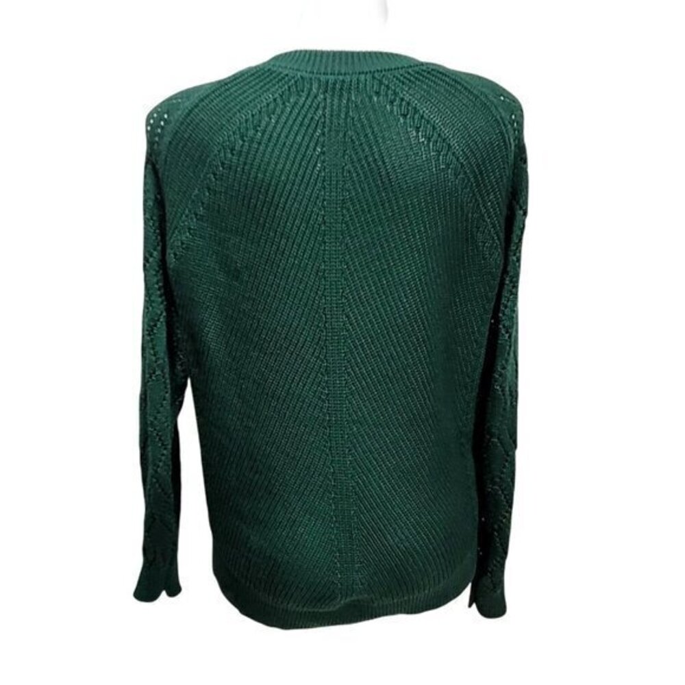 Grace Karin Green Sweater Crew Neck L - Picture 6 of 10